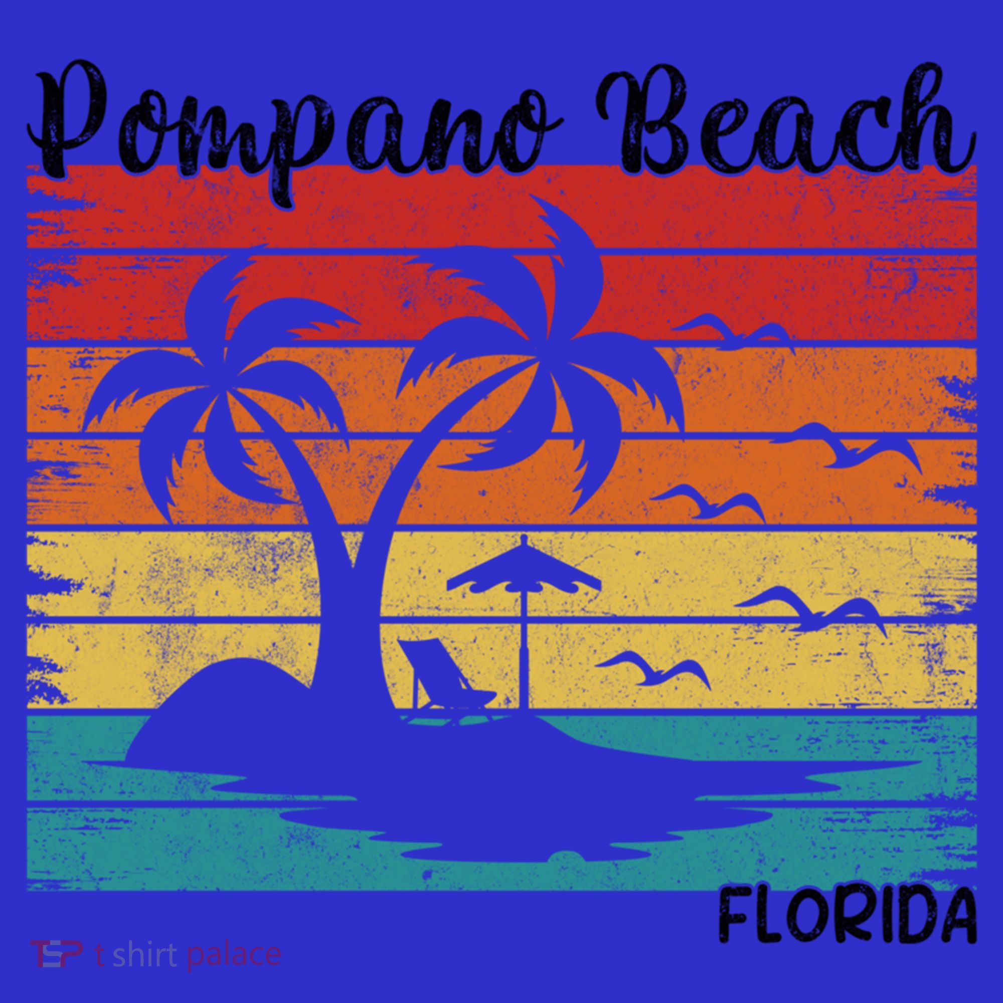 Vintage Family Vacation Florida Pompano Beach Cute Gift T-Shirt