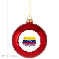 Venezuela Flag Plastic Christmas Ball Ornament thumb 0