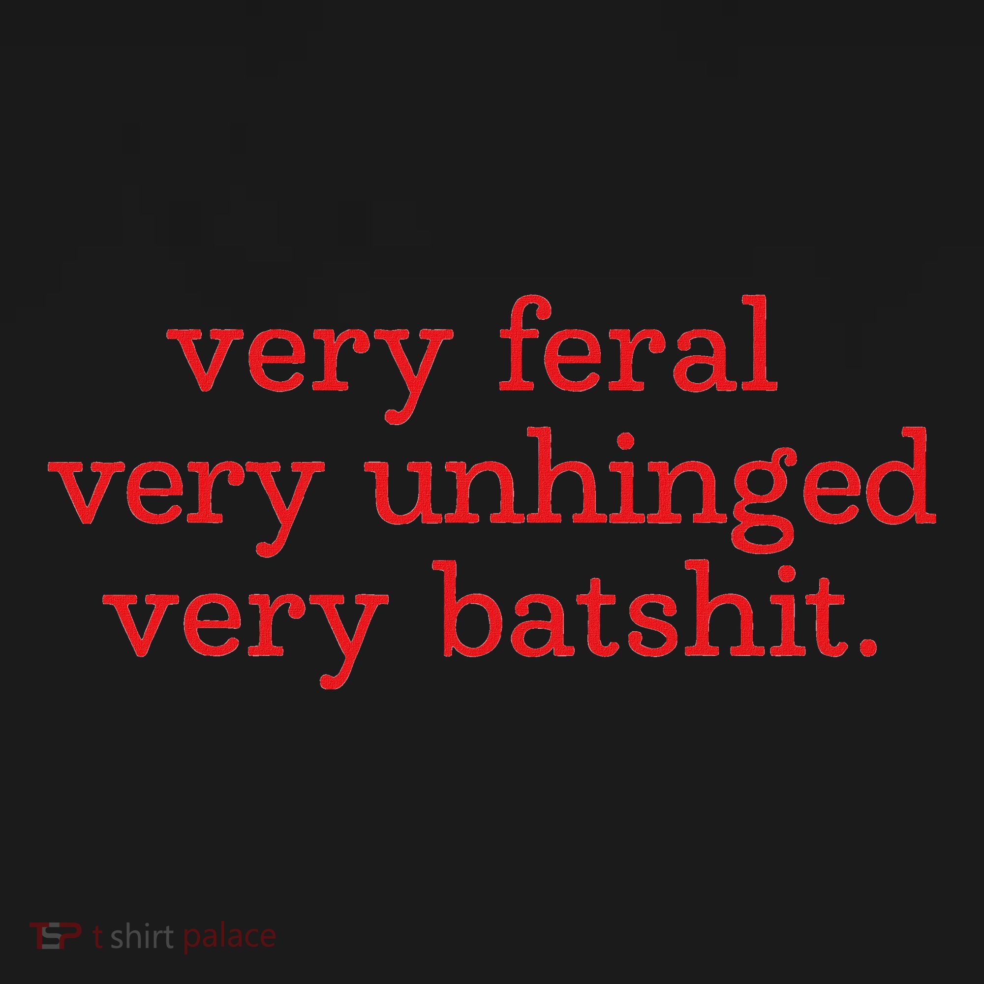 Very Feral Very Unhinged Very Batshit T-Shirt