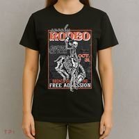 Vintage Funny Western Skeleton Halloween Cowboy Spooky Rodeo T-Shirt thumb 4