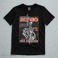 Vintage Funny Western Skeleton Halloween Cowboy Spooky Rodeo T-Shirt thumb 5