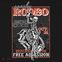 Vintage Funny Western Skeleton Halloween Cowboy Spooky Rodeo T-Shirt thumb 7