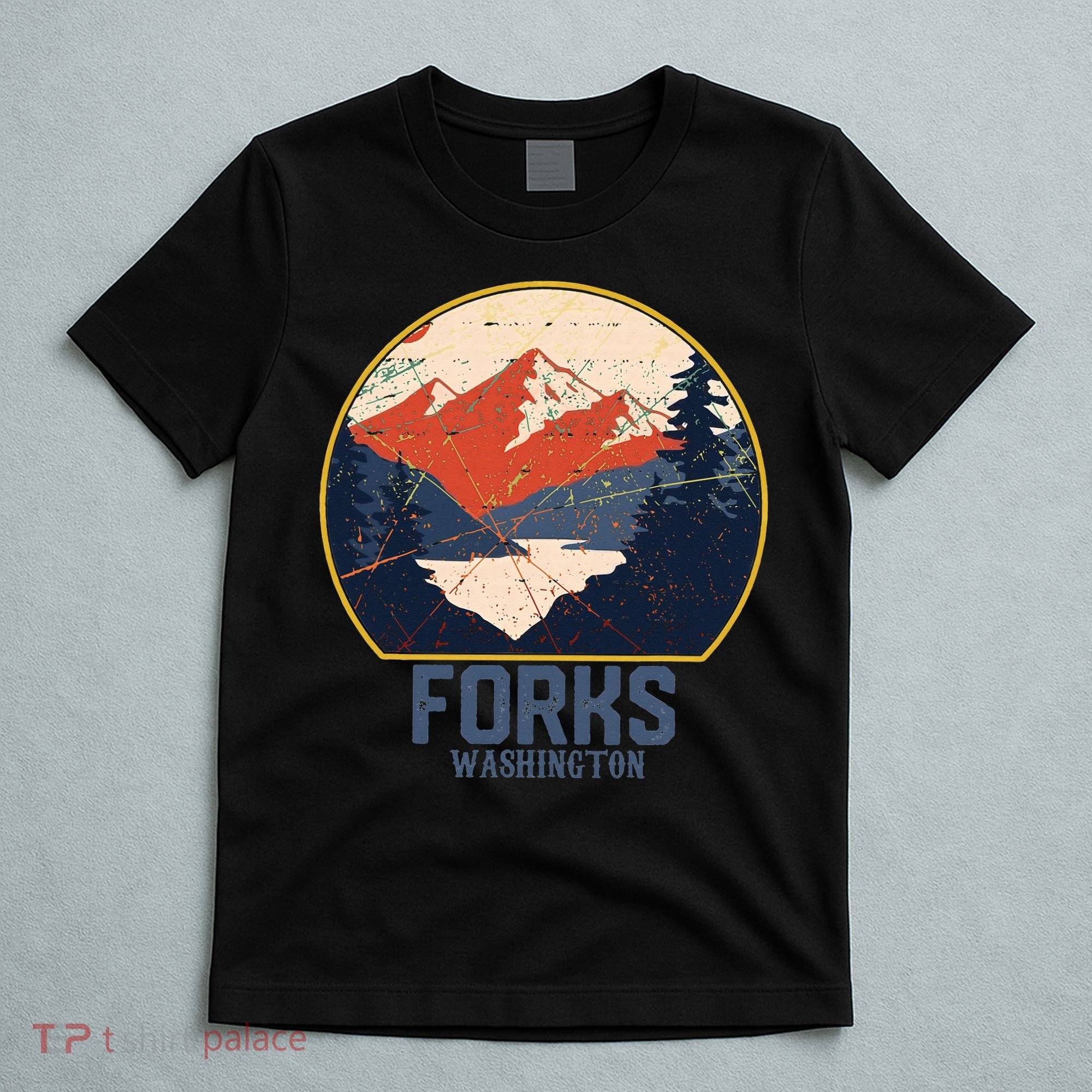 Vintage Forks Washington WA Mountains Hike Hiking Souvenir T-Shirt