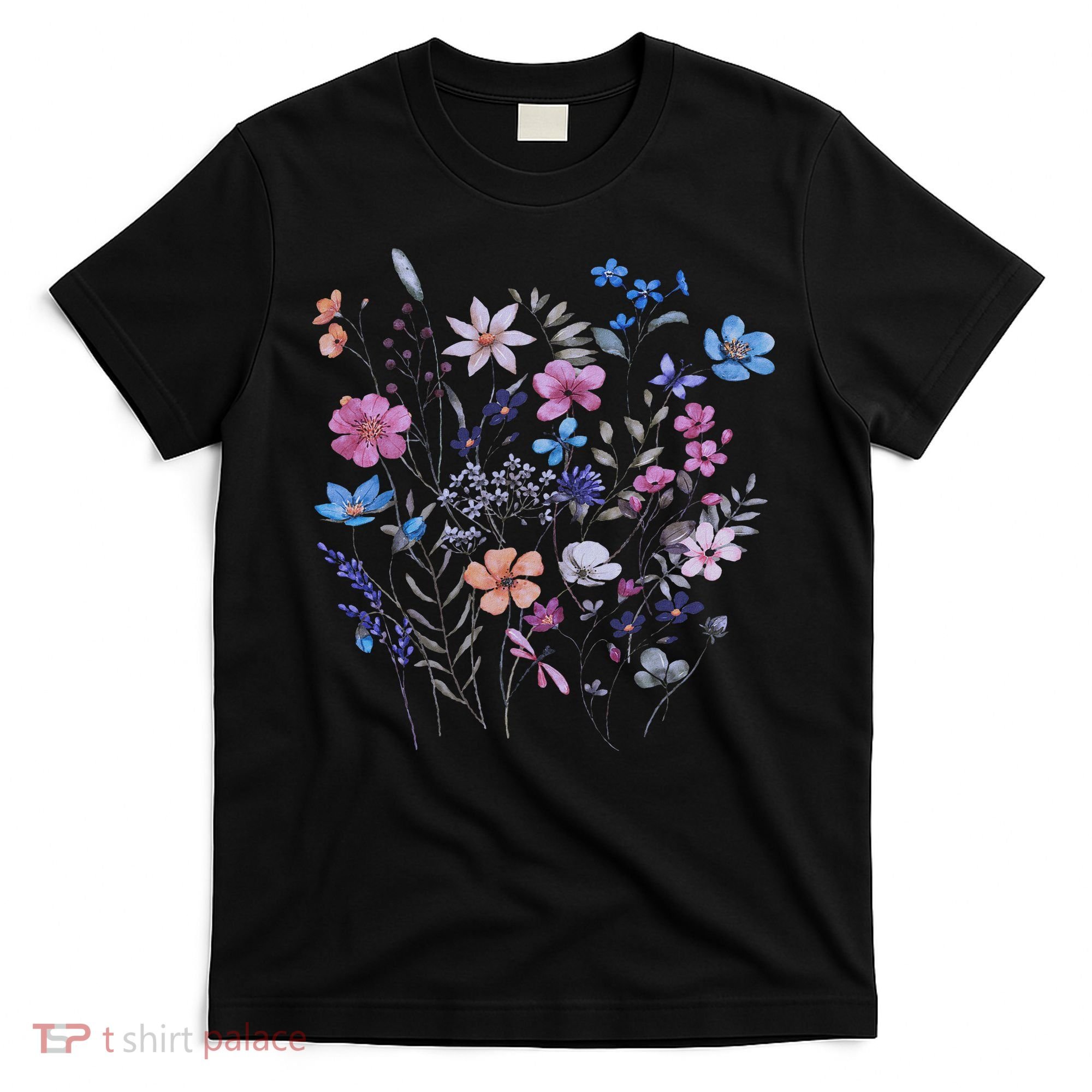 Vintage Flowers Women Wildflower Floral Gardening T-Shirt