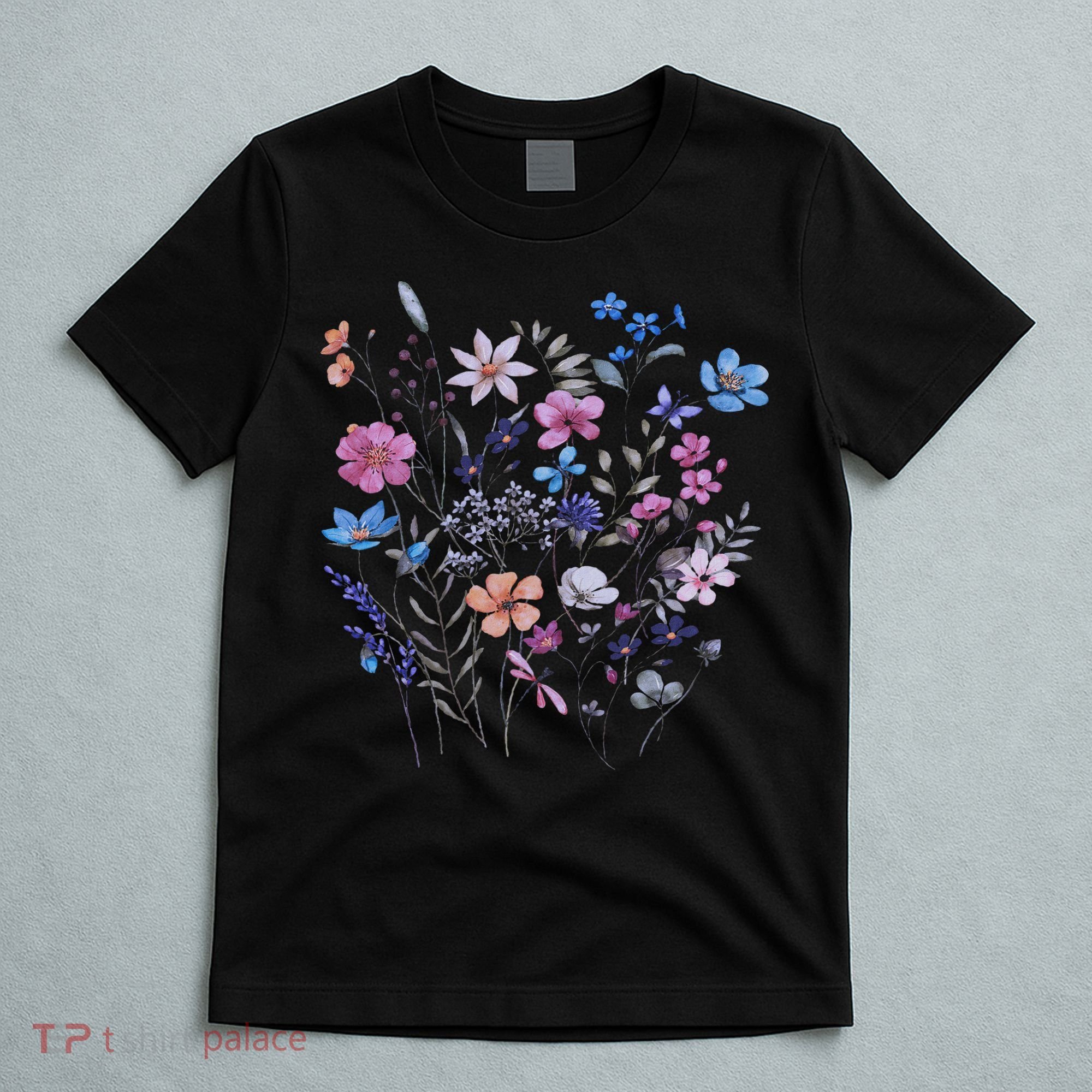 Vintage Flowers Women Wildflower Floral Gardening T-Shirt