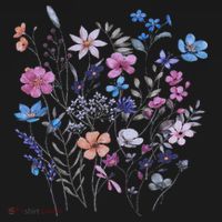 Vintage Flowers Women Wildflower Floral Gardening T-Shirt thumb 7