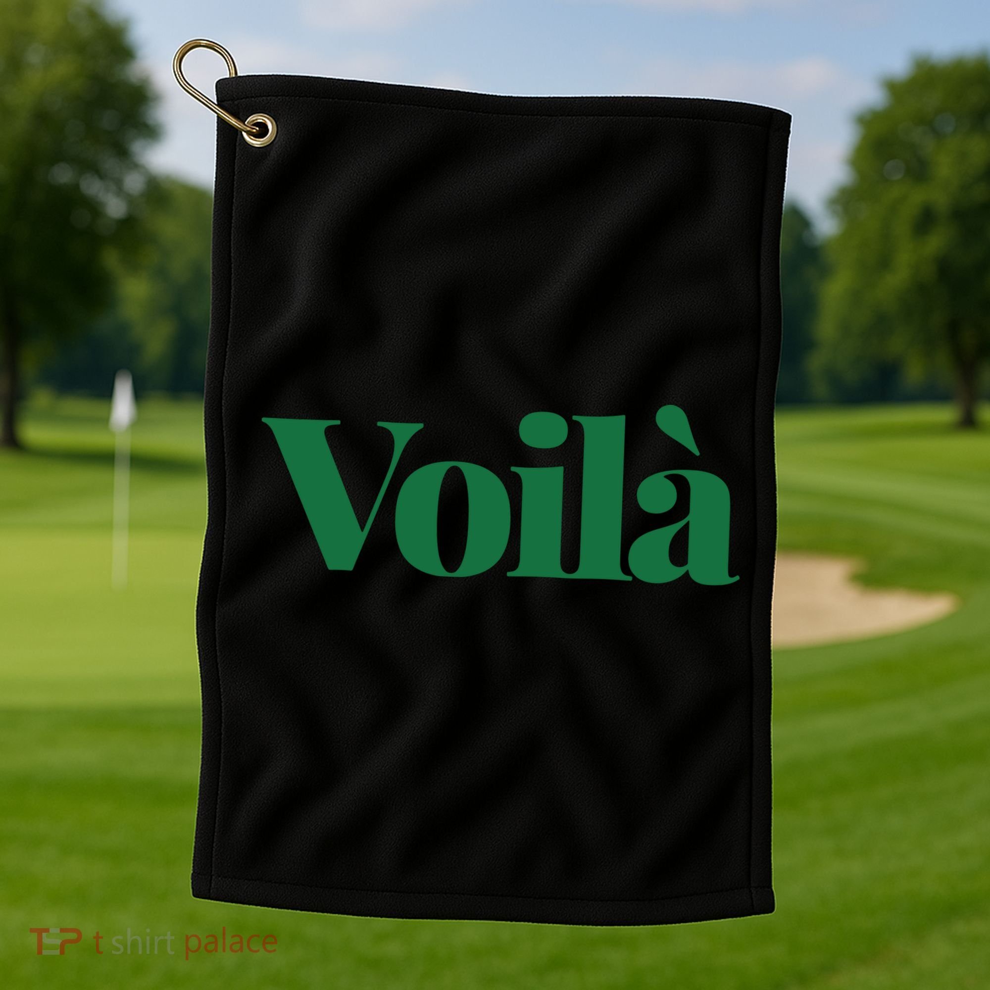 Voilà French Word Golf Towel
