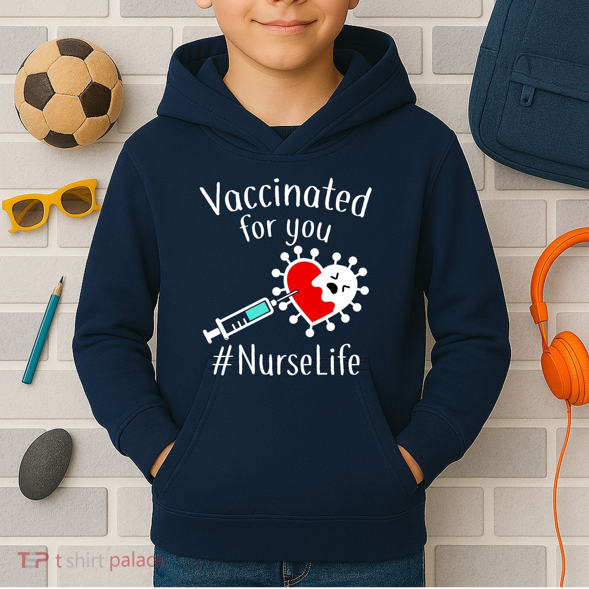 Vaccinated For You #NurseLife Kids Hoodie