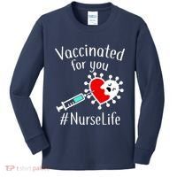 Vaccinated For You #NurseLife Kids Long Sleeve Shirt thumb 0