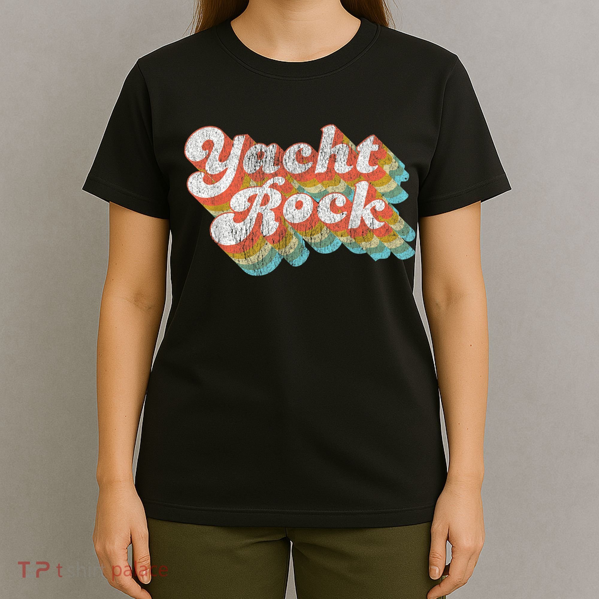 Vintage Fade Yacht Rock Party Boat Drinking T-Shirt