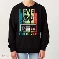 Video Gamer 30th Birthday Gifts Level 30 Unlocked Women's Sweatshirt thumb 0