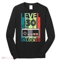 Video Gamer 30th Birthday Gifts Level 30 Unlocked Long Sleeve Shirt thumb 0