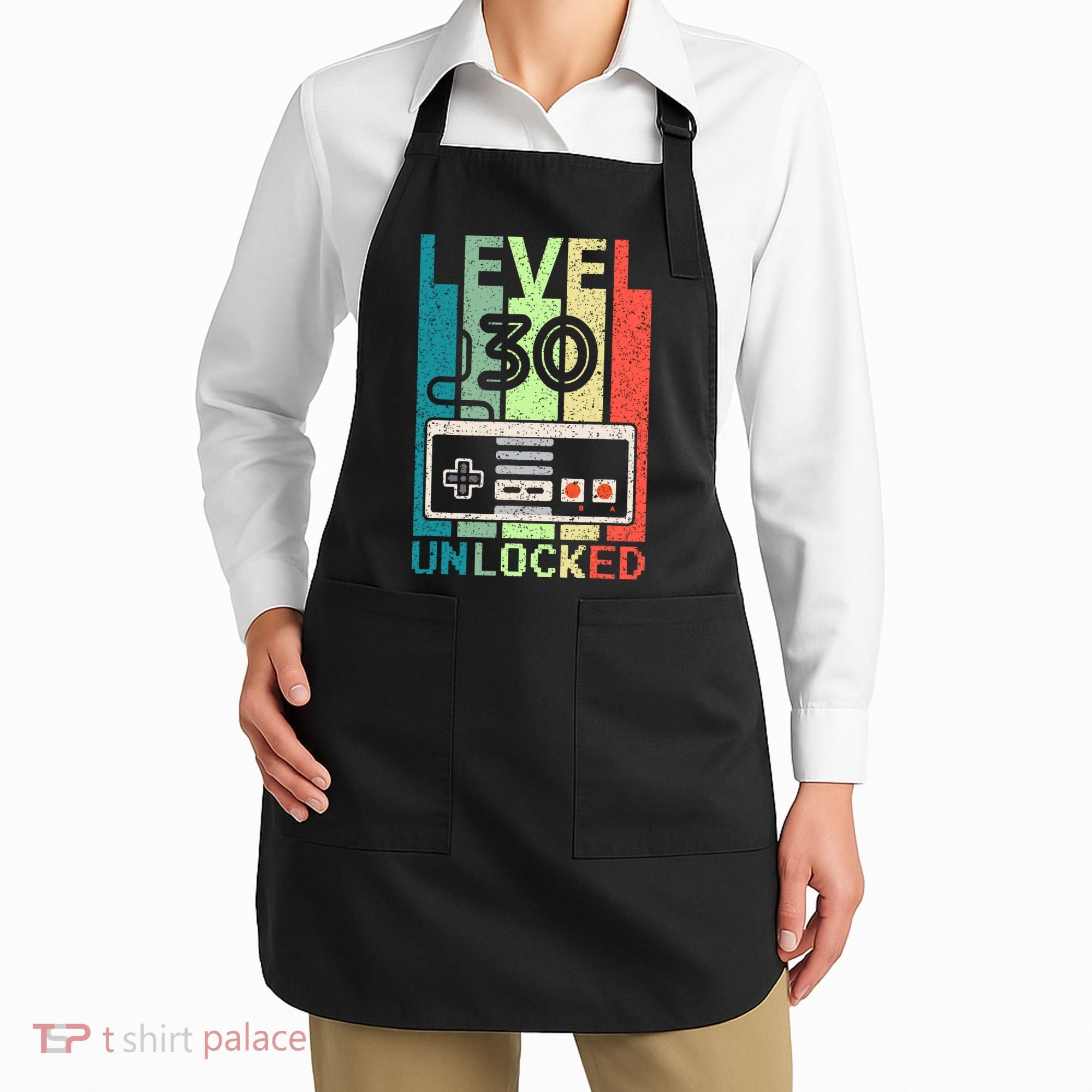 Video Gamer 30th Birthday Gifts Level 30 Unlocked Apron