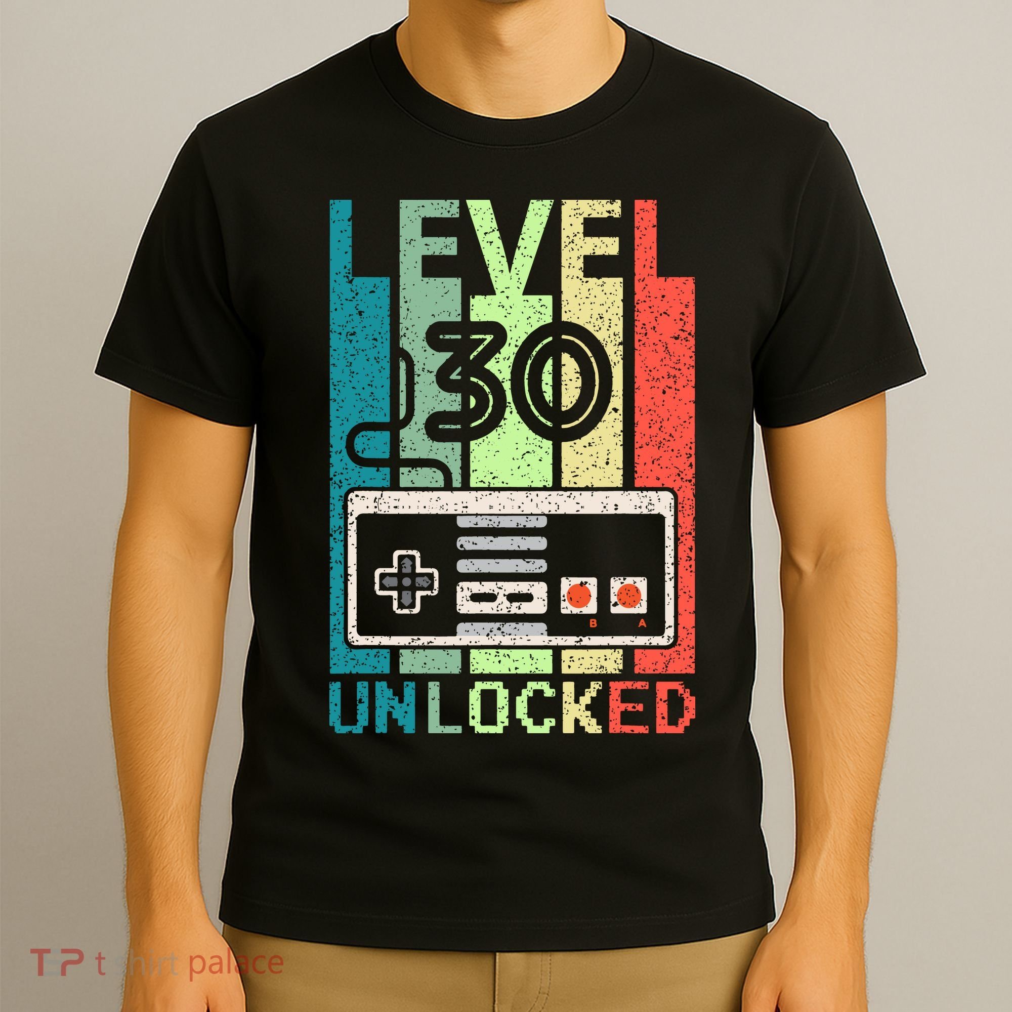 Video Gamer 30th Birthday Gifts Level 30 Unlocked T-Shirt
