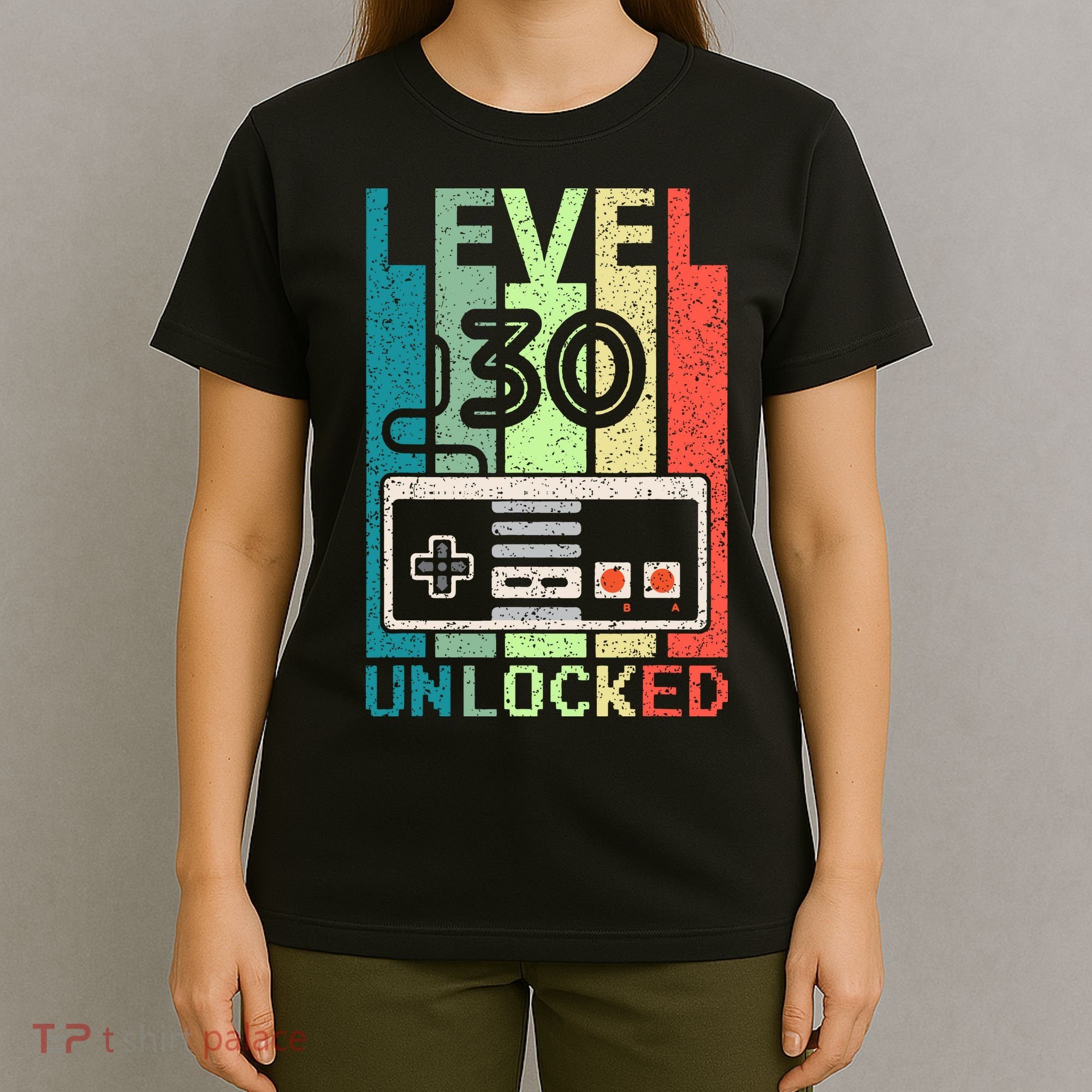 Video Gamer 30th Birthday Gifts Level 30 Unlocked T-Shirt