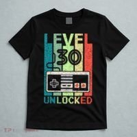 Video Gamer 30th Birthday Gifts Level 30 Unlocked T-Shirt thumb 5