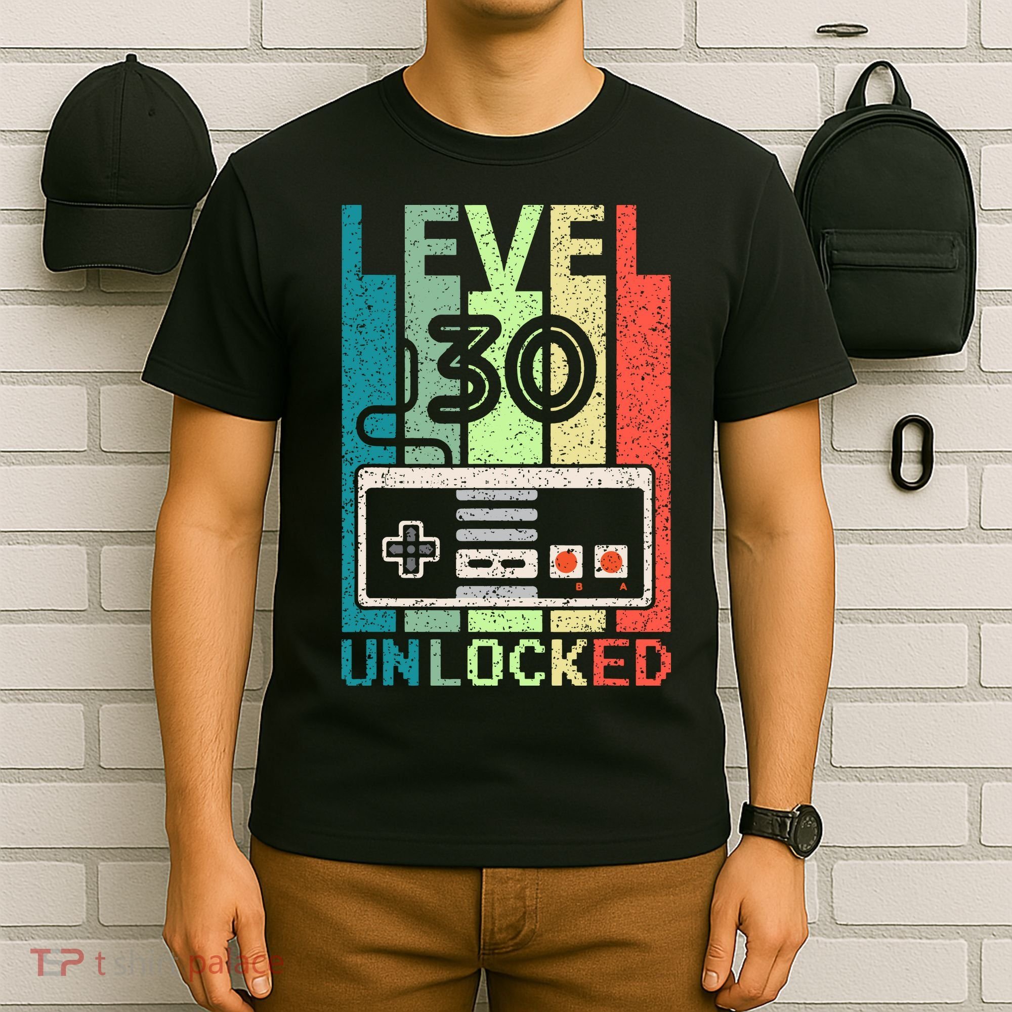 Video Gamer 30th Birthday Gifts Level 30 Unlocked T-Shirt