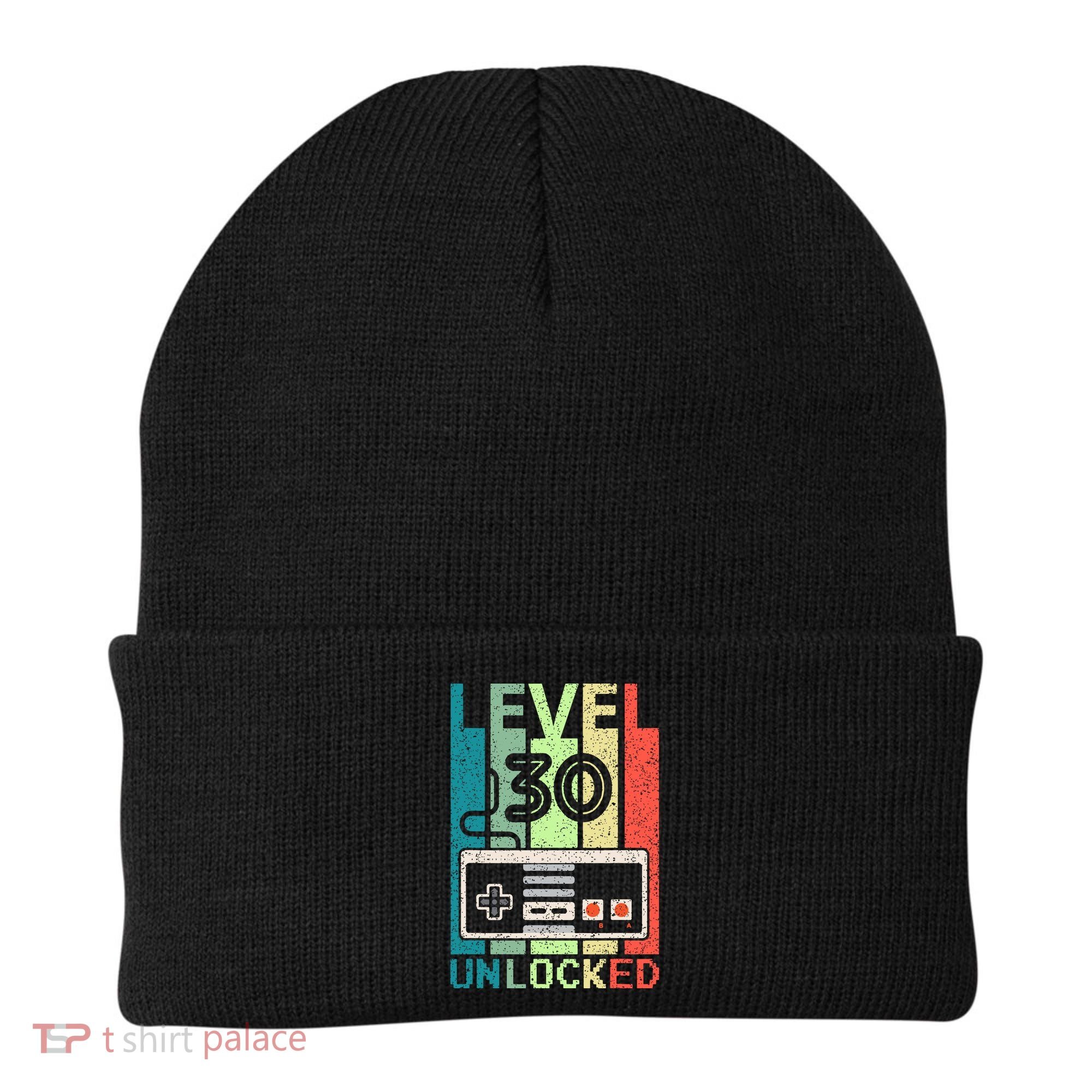 Video Gamer 30th Birthday Gifts Level 30 Unlocked Beanie