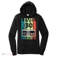 Video Gamer 30th Birthday Gifts Level 30 Unlocked Women's Hoodie thumb 0