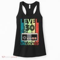 Video Gamer 30th Birthday Gifts Level 30 Unlocked Women's Tank Top thumb 0