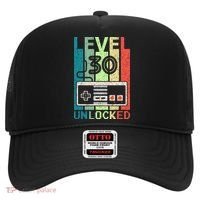 Video Gamer 30th Birthday Gifts Level 30 Unlocked Hat thumb 0