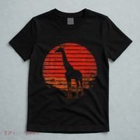 Vintage Giraffe 80s Funny Giraffe Lover Wild Animals Lover T-Shirt thumb 5