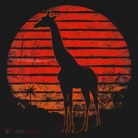 Vintage Giraffe 80s Funny Giraffe Lover Wild Animals Lover T-Shirt thumb 7