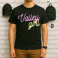 Valley Girl 80s Throwback Funny Girl T-Shirt thumb 6