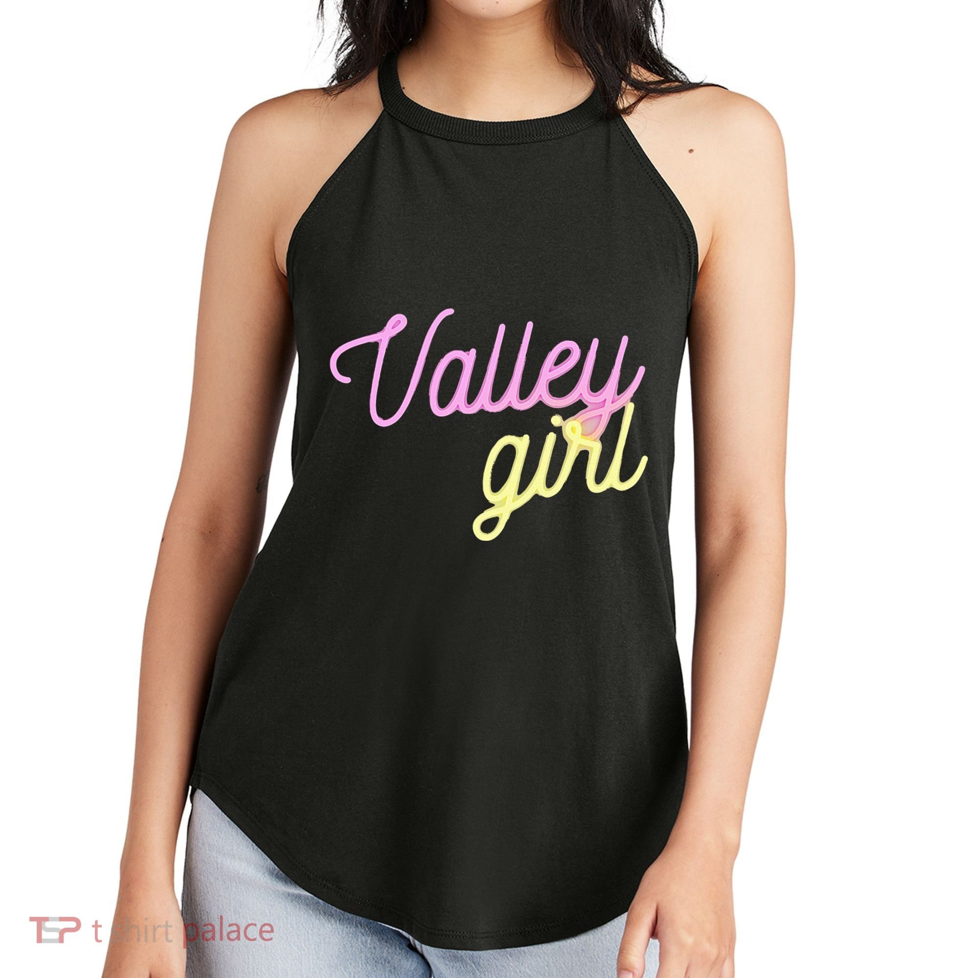 Valley Girl 80s Throwback Funny Girl Women's Perfect Tri Rocker Tank