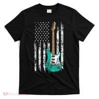Vintage Guitar - American US Flag T-Shirt thumb 0