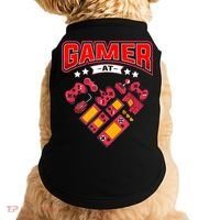 Video Gamer At Heart Gift For Mens Boys Valentines Day Gift Doggie Tank thumb 0