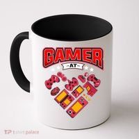 Video Gamer At Heart Gift For Mens Boys Valentines Day Gift Coffee Mug thumb 0