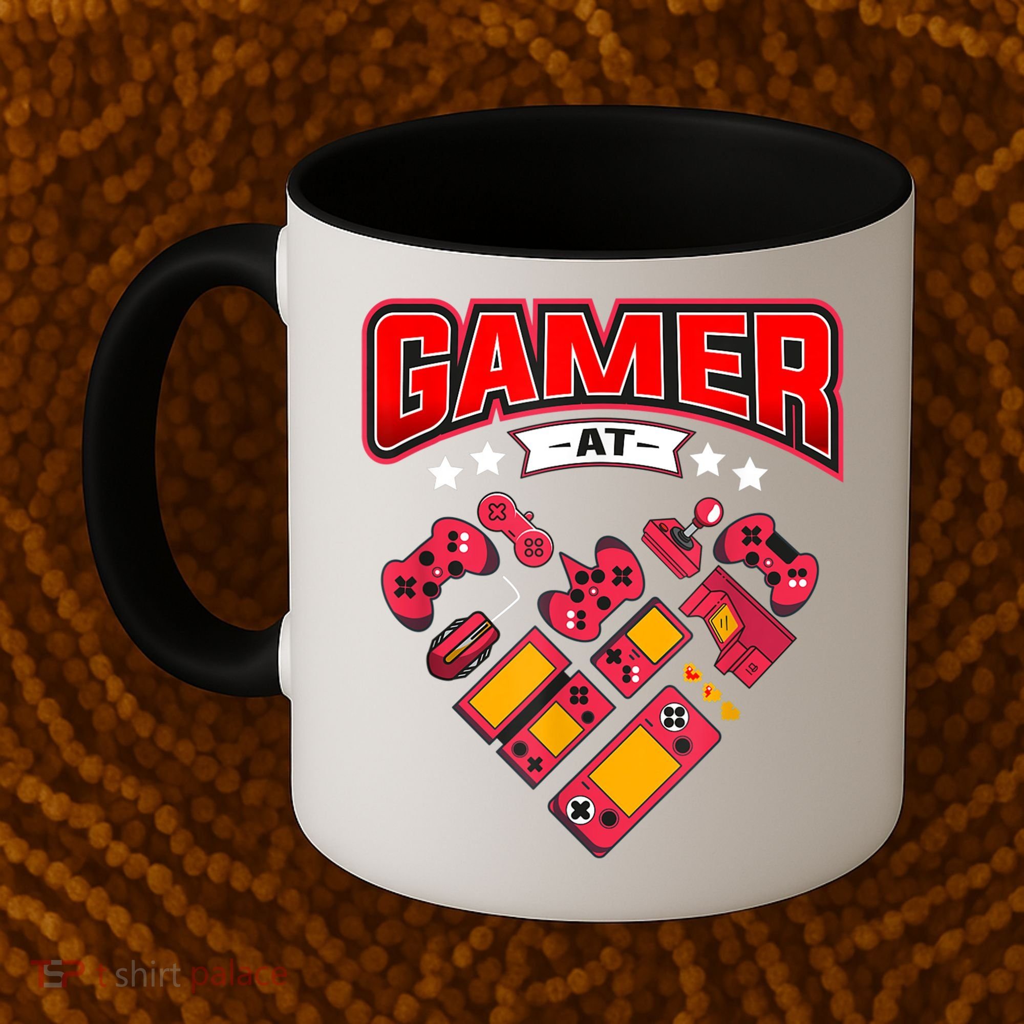 Video Gamer At Heart Gift For Mens Boys Valentines Day Gift Coffee Mug