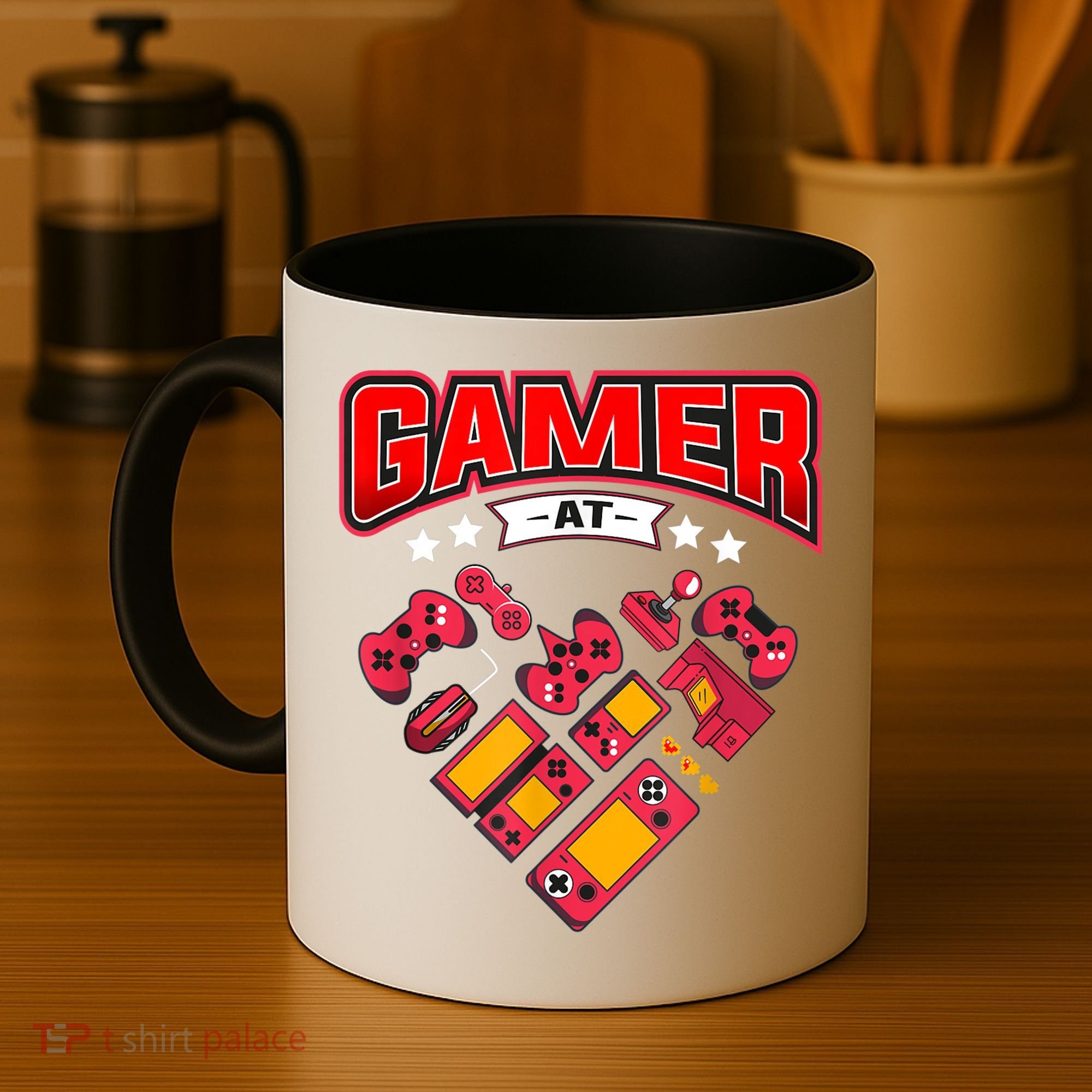 Video Gamer At Heart Gift For Mens Boys Valentines Day Gift Coffee Mug