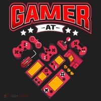 Video Gamer At Heart Gift For Mens Boys Valentines Day Gift Golf Towel thumb 3