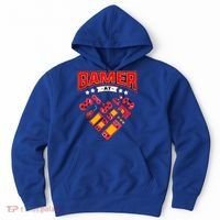 Video Gamer At Heart Gift For Mens Boys Valentines Day Gift Hoodie thumb 0