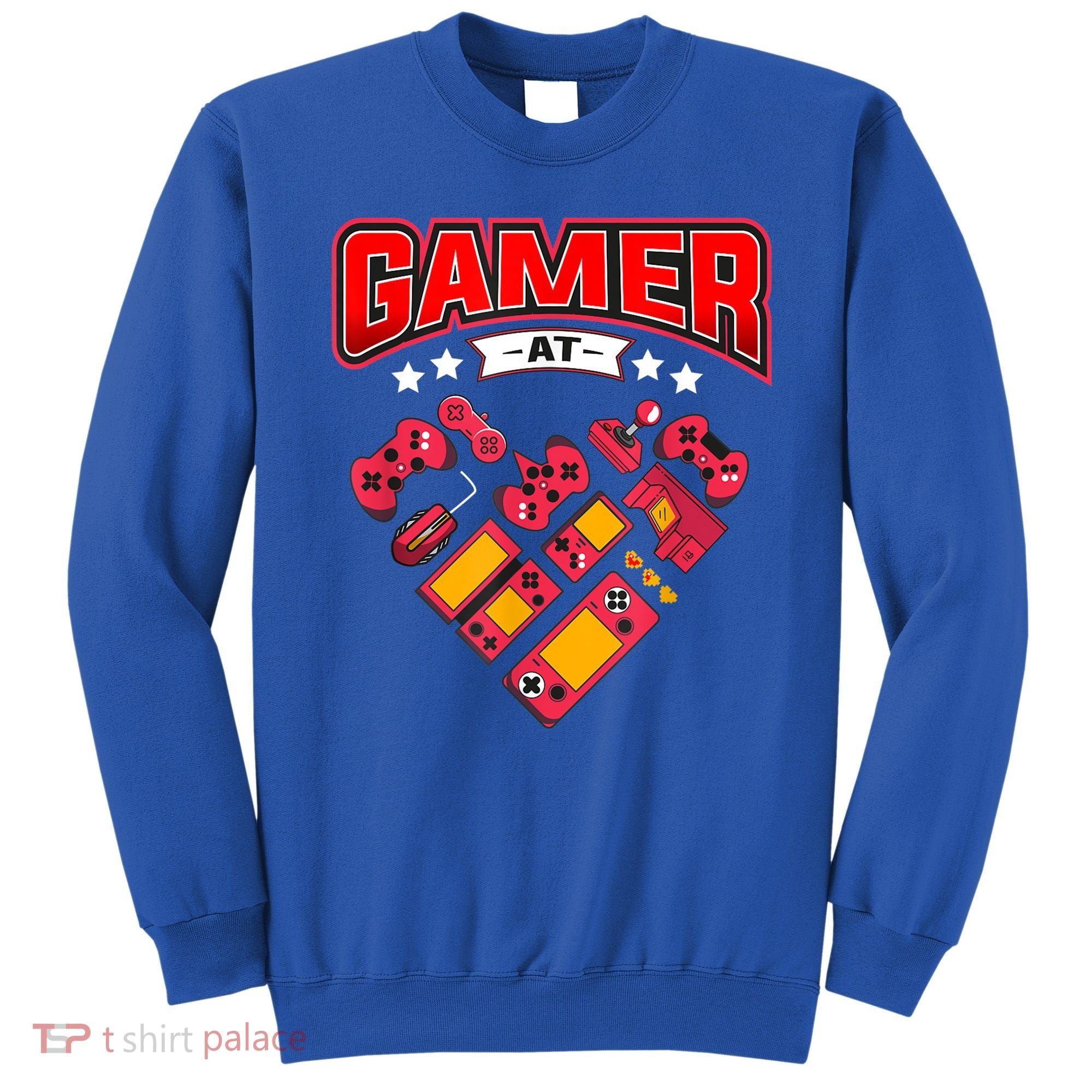 Video Gamer At Heart Gift For Mens Boys Valentines Day Gift Sweatshirt