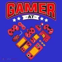 Video Gamer At Heart Gift For Mens Boys Valentines Day Gift Polo thumb 2