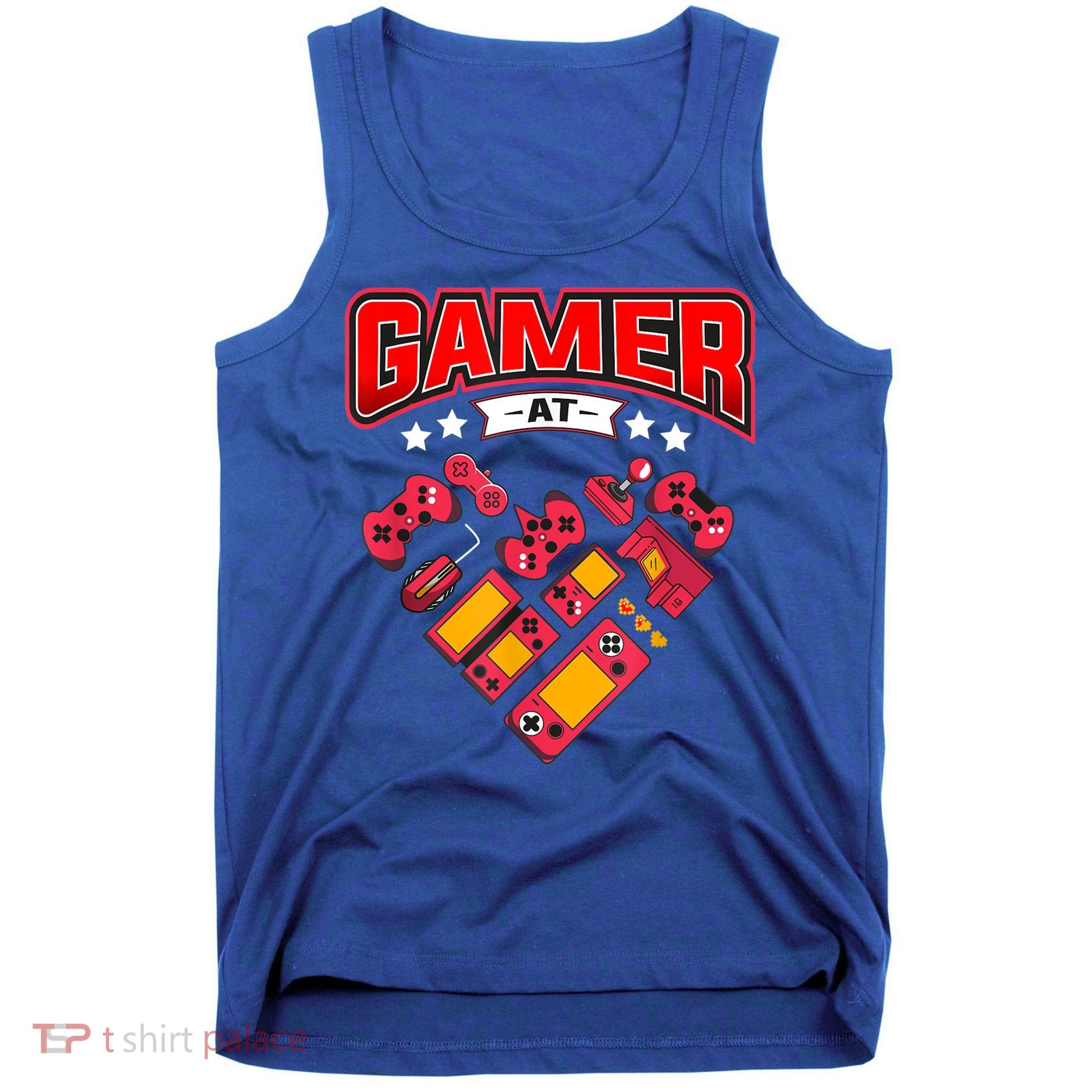 Video Gamer At Heart Gift For Mens Boys Valentines Day Gift Tank Top