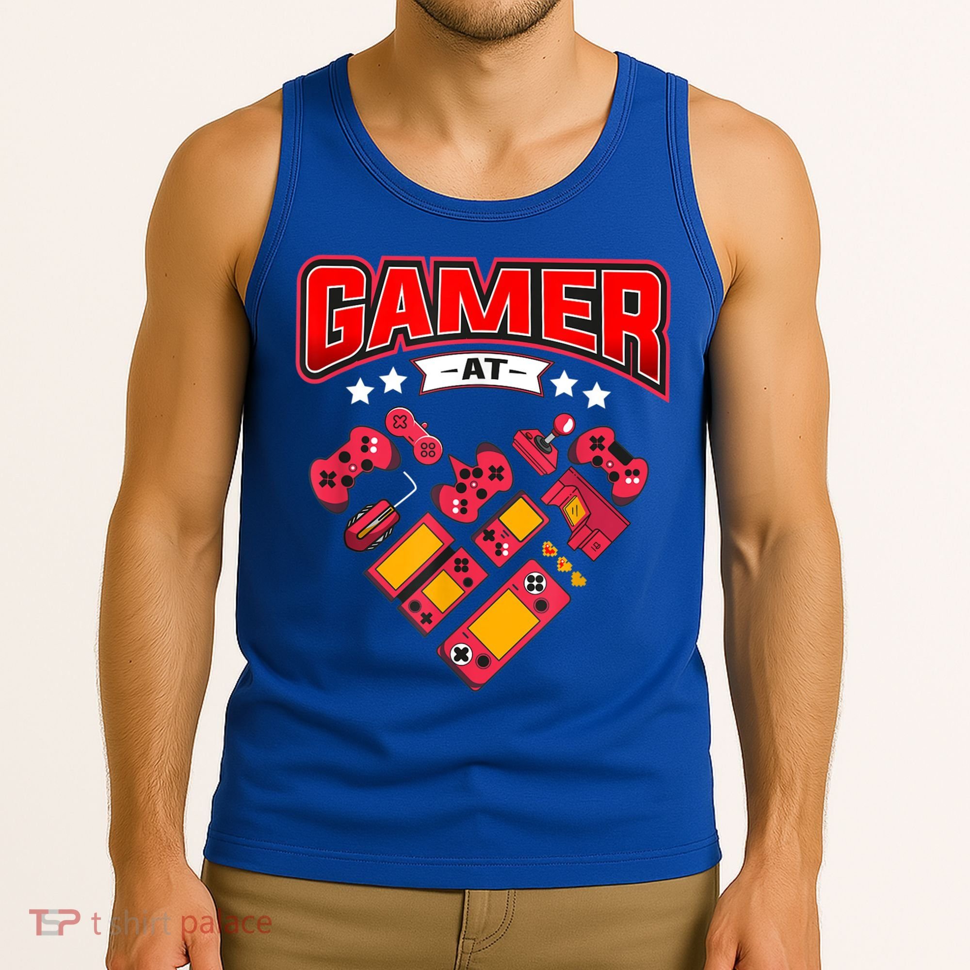 Video Gamer At Heart Gift For Mens Boys Valentines Day Gift Tank Top