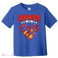 Video Gamer At Heart Gift For Mens Boys Valentines Day Gift Toddler T-Shirt thumb 0