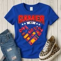 Video Gamer At Heart Gift For Mens Boys Valentines Day Gift Women's T-Shirt thumb 3