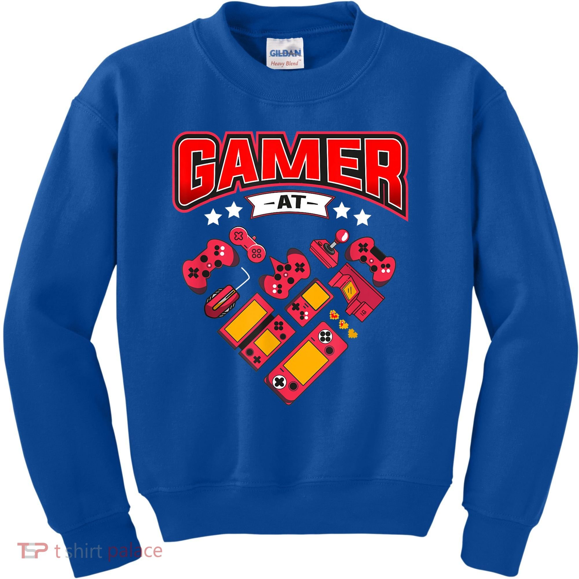Video Gamer At Heart Gift For Mens Boys Valentines Day Gift Kids Sweatshirt