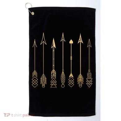 Vintage Gold Arrows Golf Towel