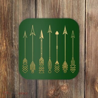 Vintage Gold Arrows Coaster