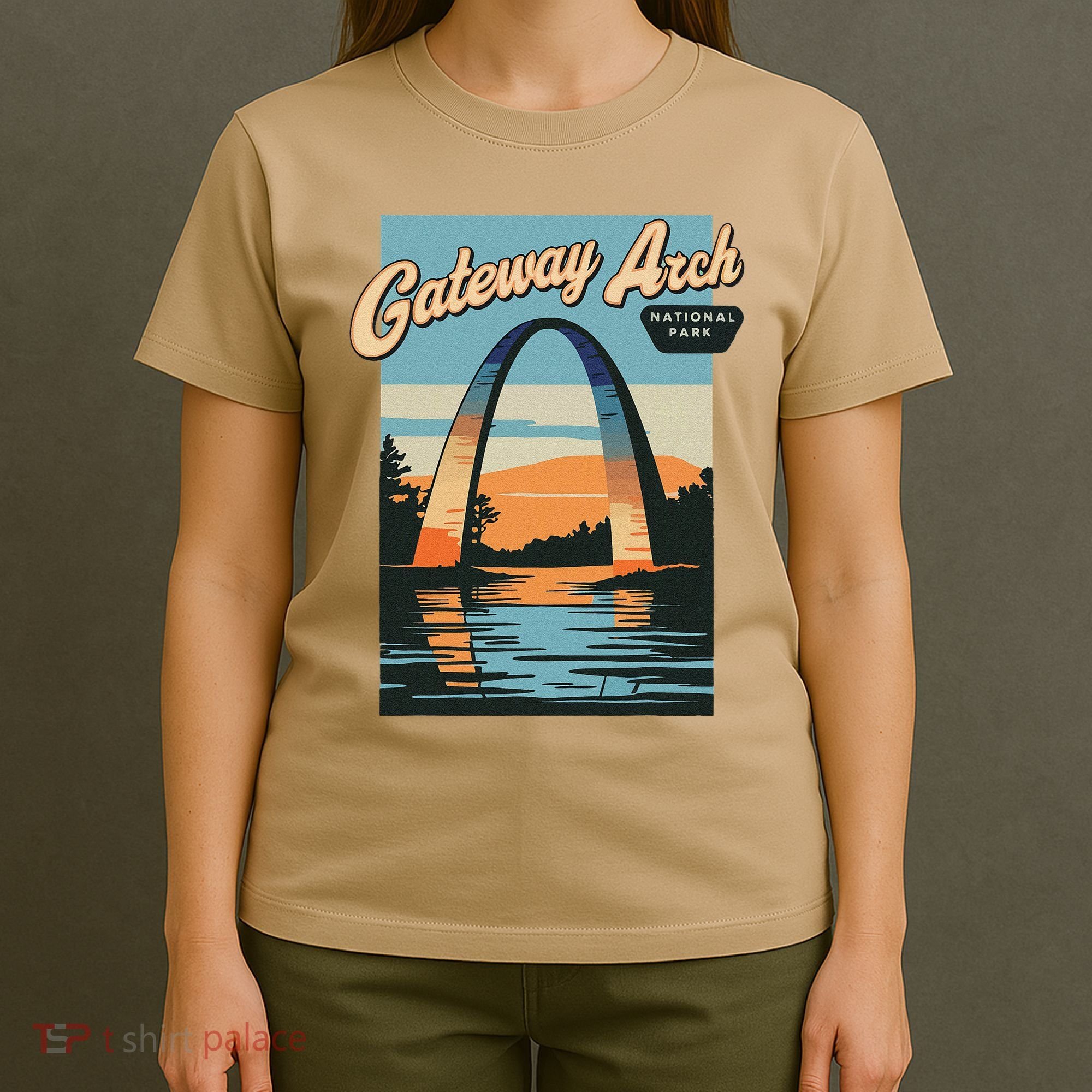 Vintage Gateway Arch National Park City Of St Louis Missouri T-Shirt