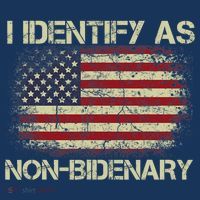 Vintage Grunge American Flag I Identify As Non Bidenary T-Shirt thumb 7