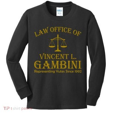 Vincent Gambini Attorney At Law Kids Long Sleeve Shirt