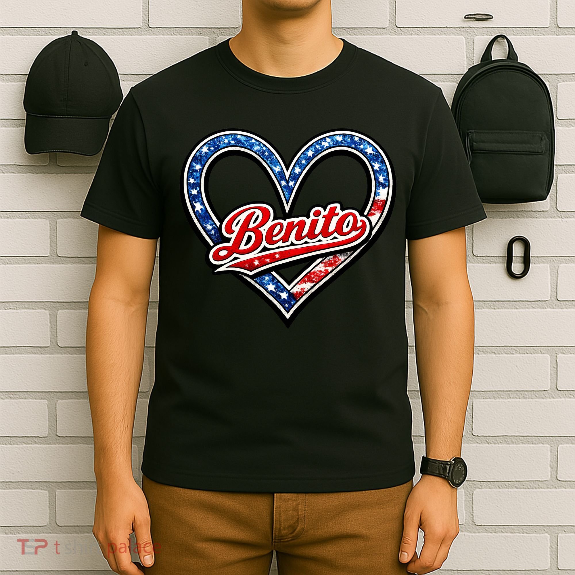 Vintage Go Benito High School Spirit Sports Fan T-Shirt
