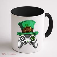 Video Gamer Controller Leprechaun Hat St. Patricks Day Boys Coffee Mug thumb 1